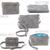 Leather RFID Fanny Pack Anti Theft Travel Small Handbag Crossbody Purse Wristlet Belt Bag