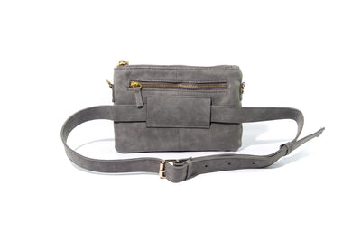 Leather RFID Fanny Pack Anti Theft Travel Small Handbag Crossbody Purse Wristlet Belt Bag